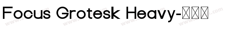 Focus Grotesk Heavy字体转换
